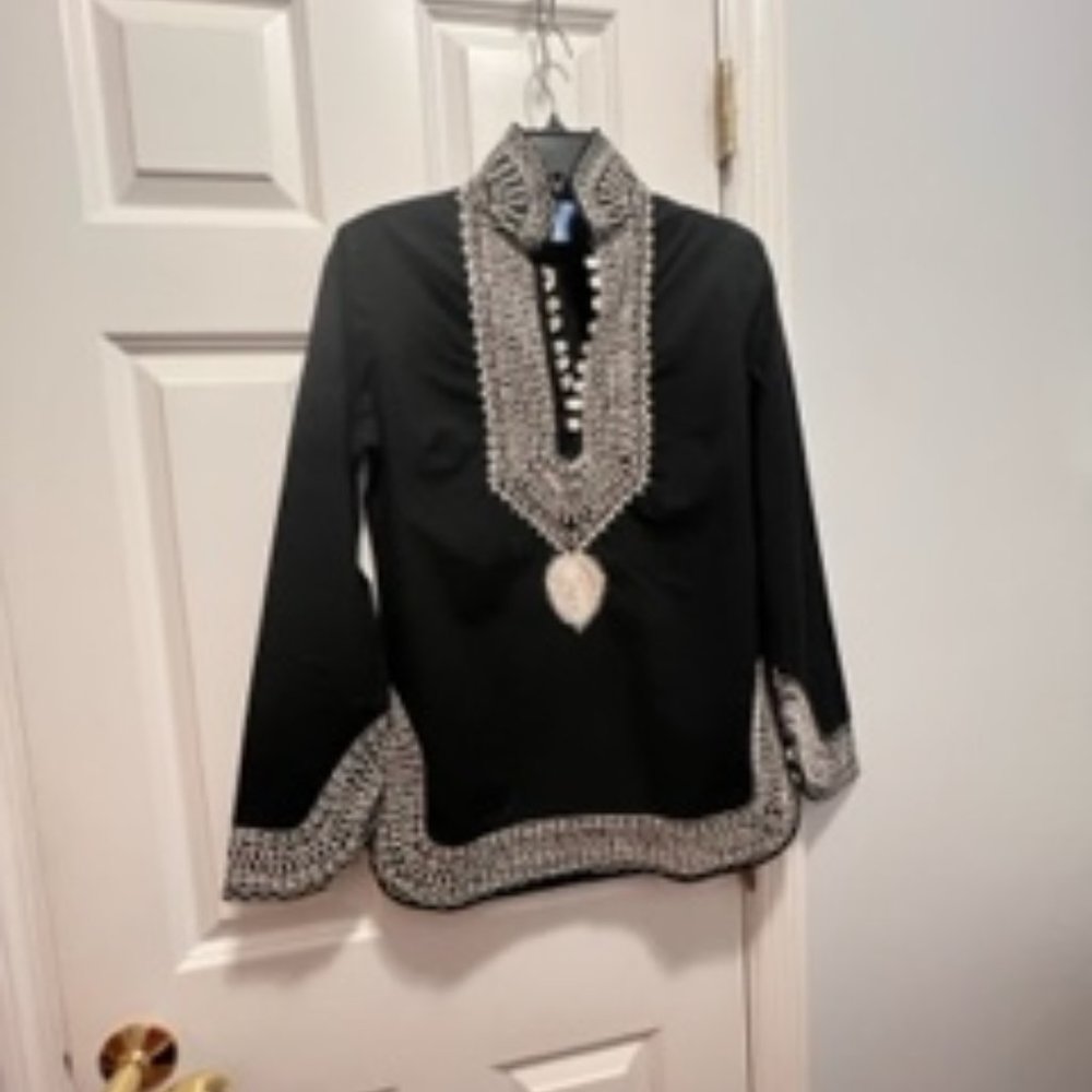 TS Dixin small  Embroidered Moroccan Style Tunic Top